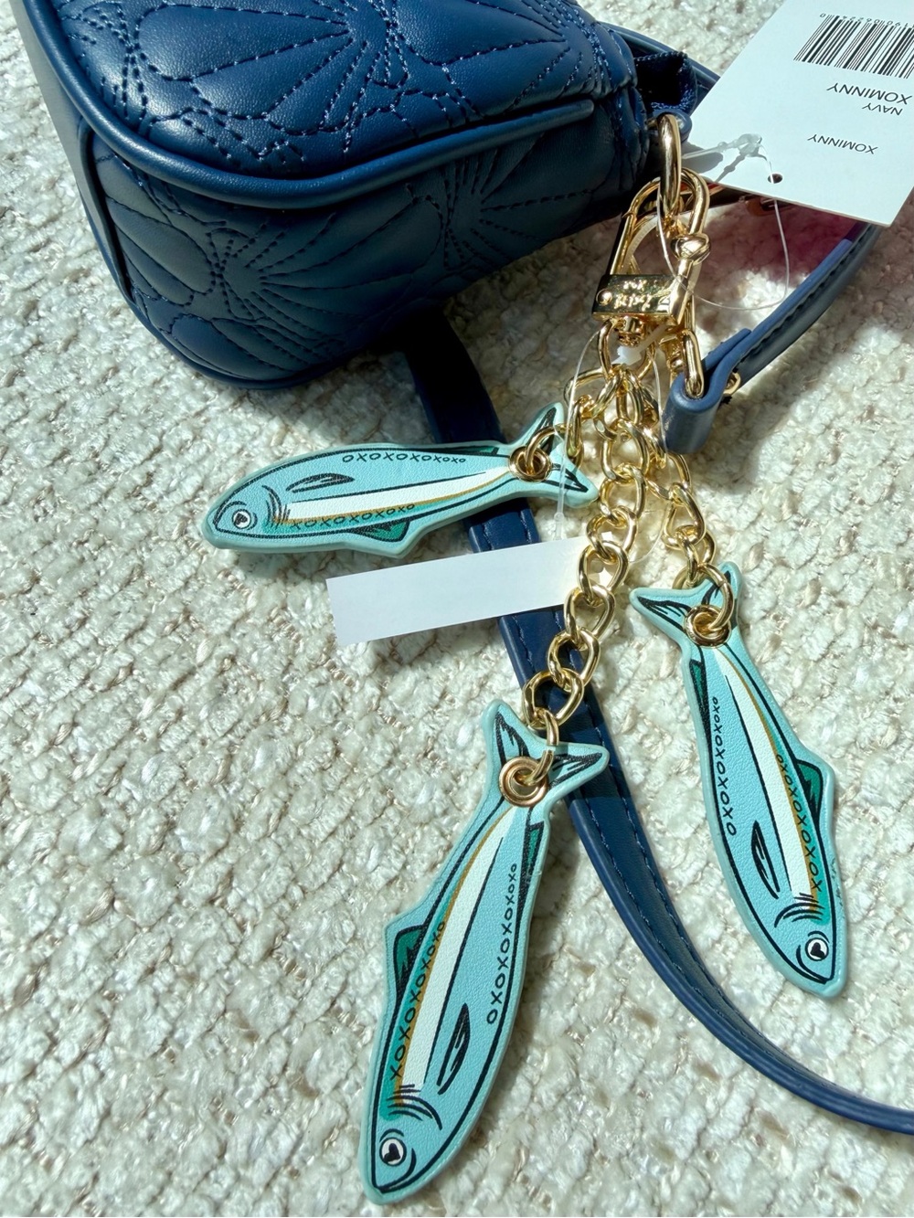 Betsey Johnson XOMINNY Shell Yeah Shoulder Bag Sardine Necklace Set Coastal NWT - Picture 10 of 16